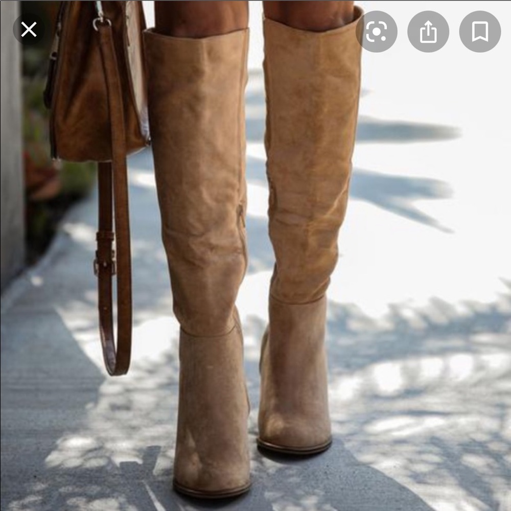 Vici Dawn Faux Suede Heeled Boot